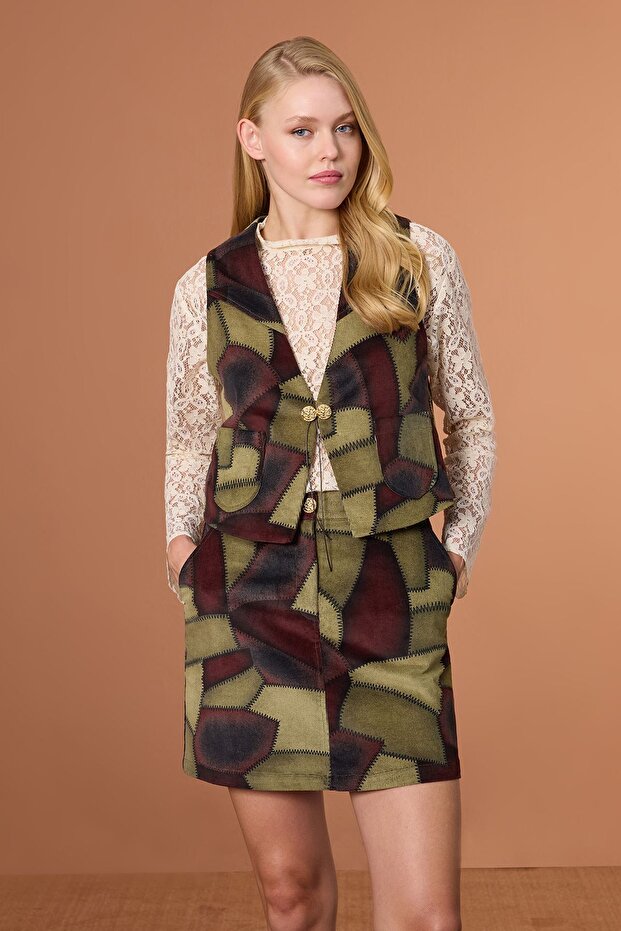 Patchwork Yelek Multi - 1