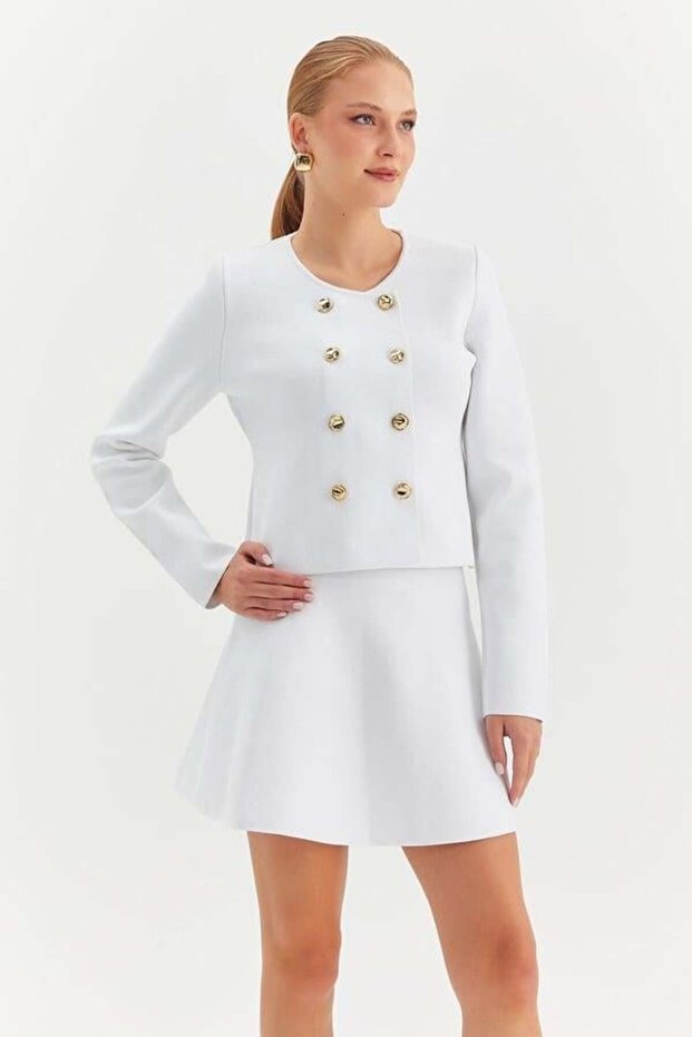 Çelik Örme Çan Etek Hırka Takım - 1