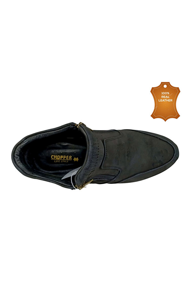 Anatomic Comfort Hakiki Deri Çift Fermuarlı Erkek Bot - 4