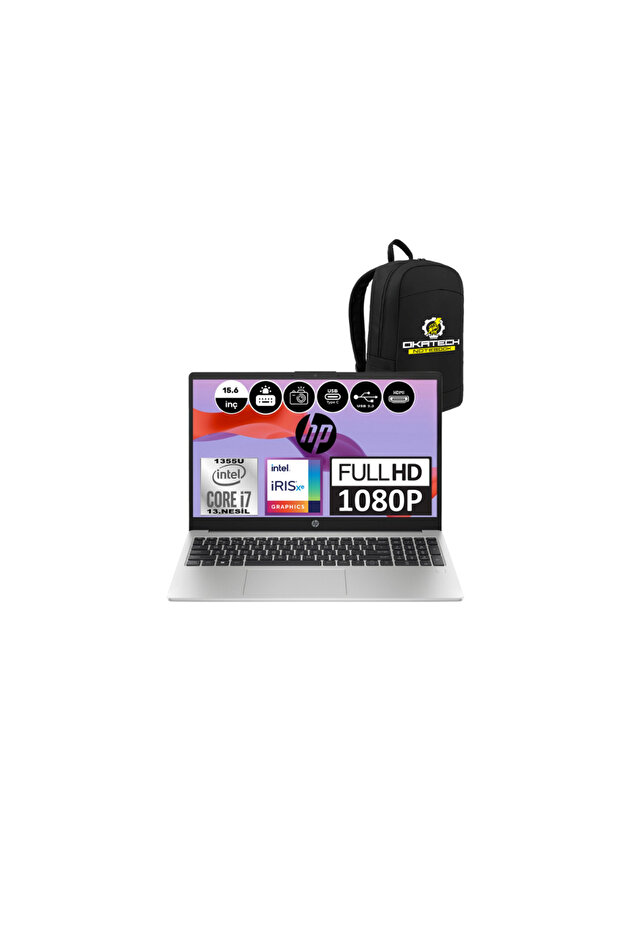 250 G10 INTEL CORE I7 1355U 40GB 1TB SSD INTEL IRİS EKRAN W11PRO 15.6"FHD NOTEBOOK + OKATECH ÇANTA - 1