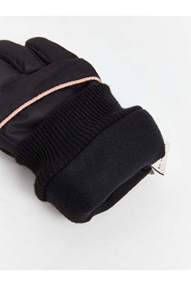 Lcw Kilit Detaylı Cırt Cırtlı Kız Çocuk Kar Eldiveni - 1