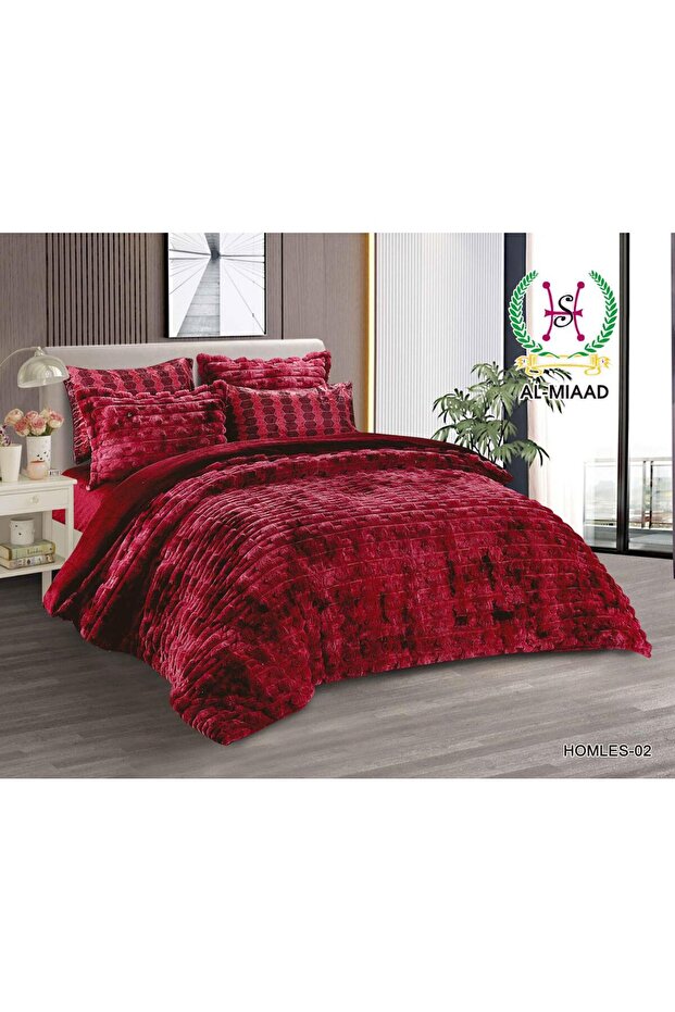 6-piece winter fur double bedspread - 1