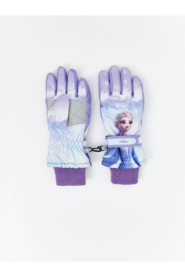 Çnr Peak New Season Elsa Printed Girls' Snow Gloves