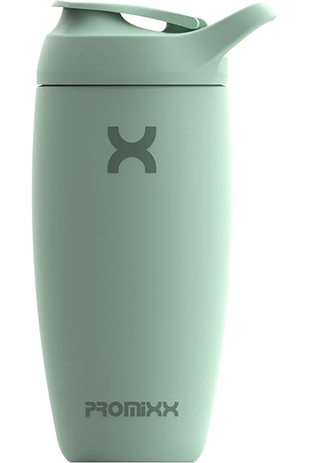 Insulated Stainless Steel Shaker and Blender Cup, 550ml, Leakproof Water Bottle - Green