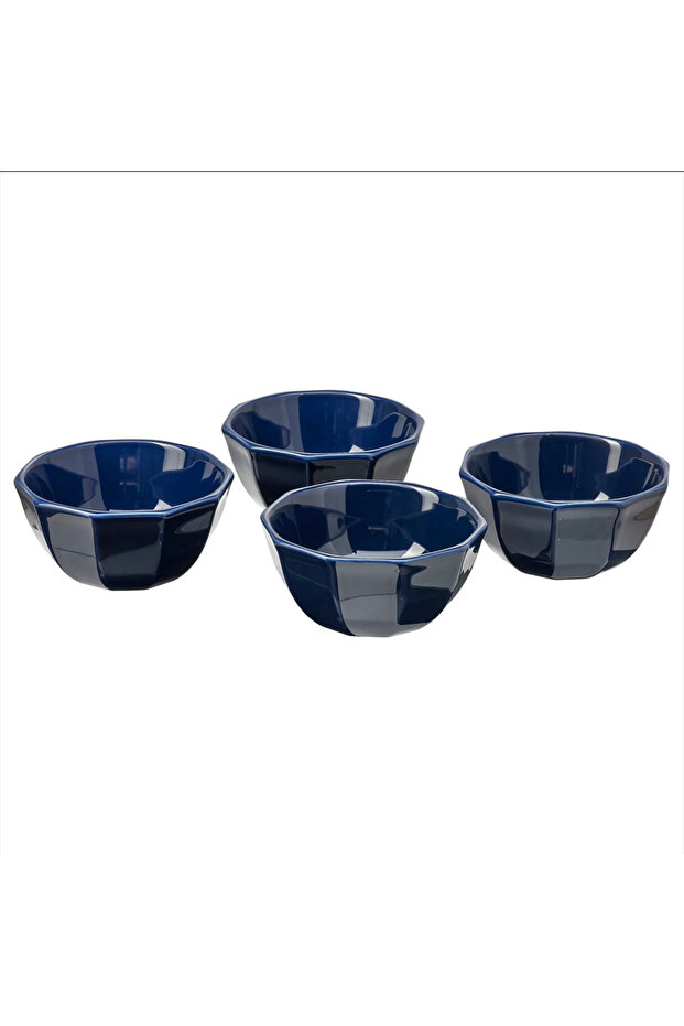 Strimmig Ceramic Bowl Set, Blue, 15 Cm, 4 Pieces