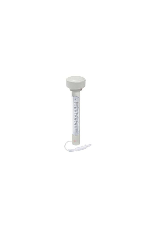 Floating Thermometer with String for Measuring Pool Water Temperature, 19 x 5 cm, White - 1