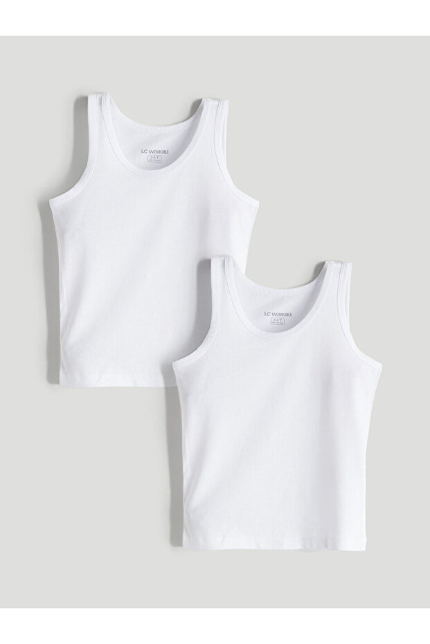 قميص داخلي أساسي للأولاد مكون من قطعتين - 1