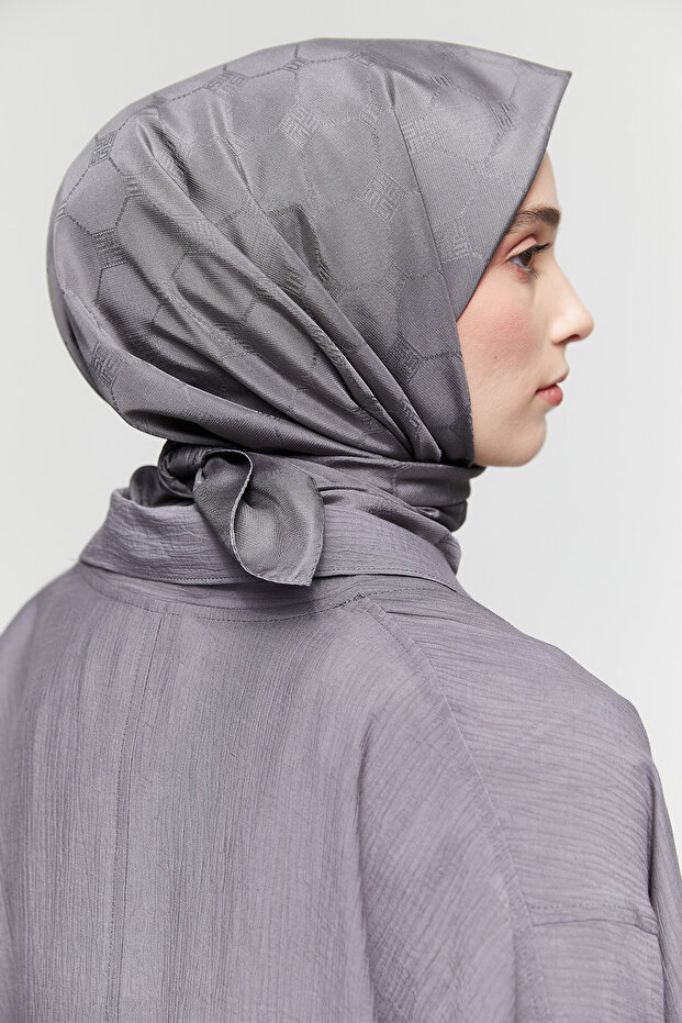 Petek Desenli Eşarp - 3