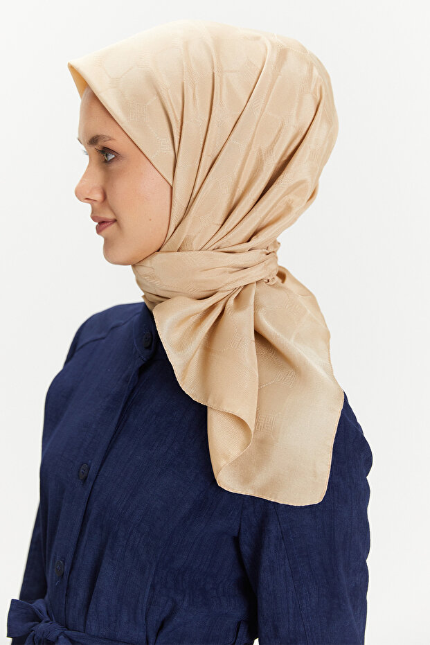 Petek Desenli Eşarp - 3