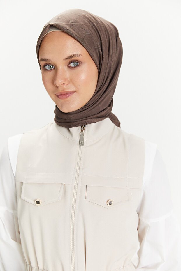 Petek Desenli Eşarp - 1