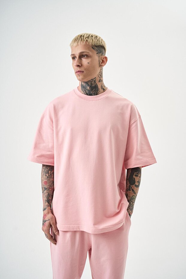 Erkek Basic T-Shirt Somon - 2