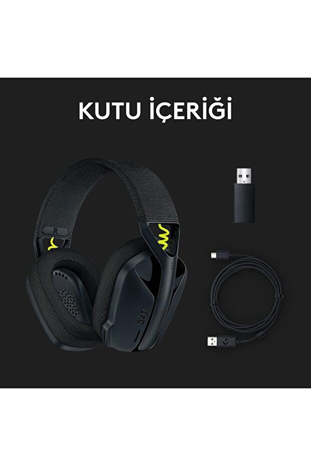 سماعة الألعاب اللاسلكية Logitech G435 LIGHTSPEED وBluetooth - أسود - 5