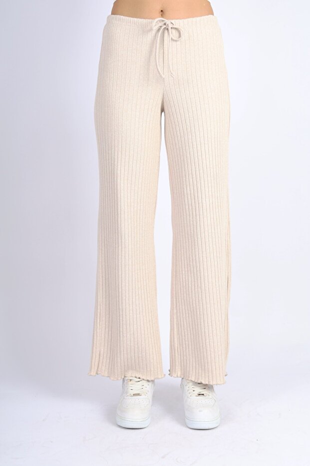 Punta Report široke bež pantalone - 1