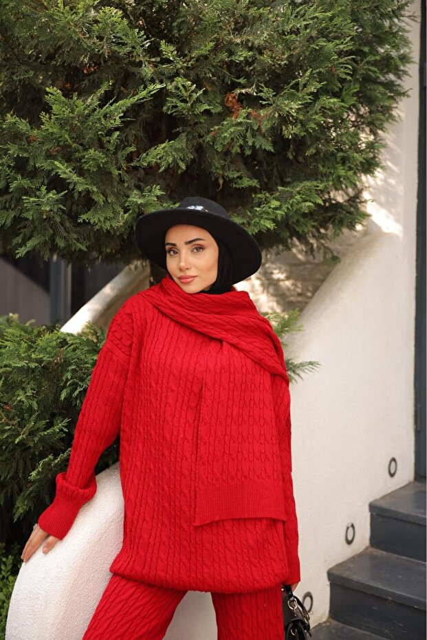 طقم مع وشاح - 6