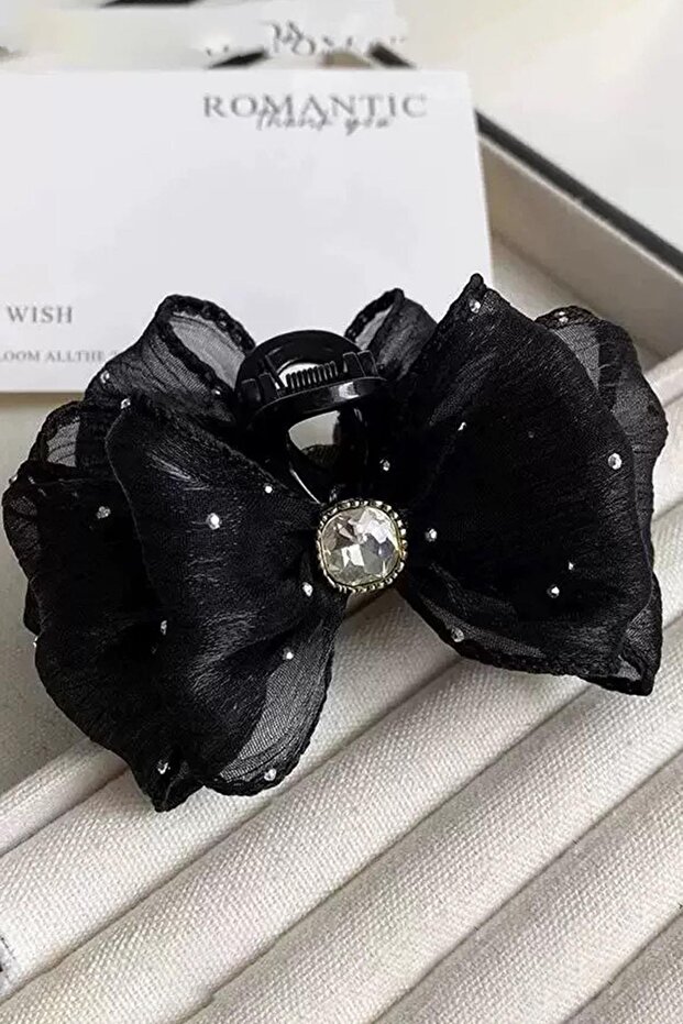 Black Color Ribbon Figured Latch Buckle