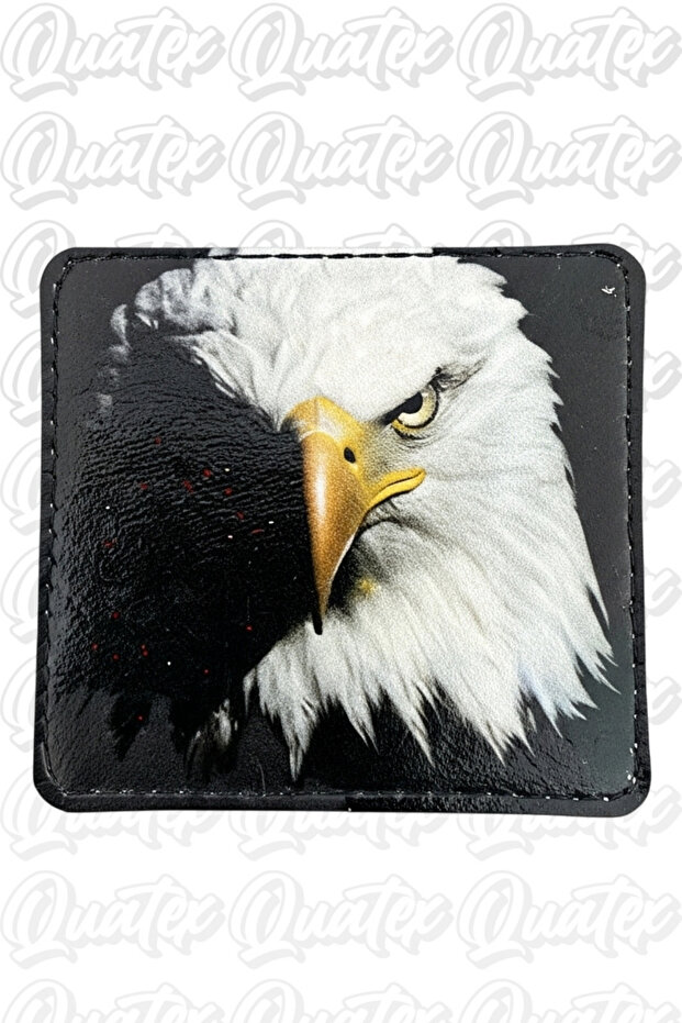 رقعة جلدية بتصميم النسر مع فيلكرو - 1
