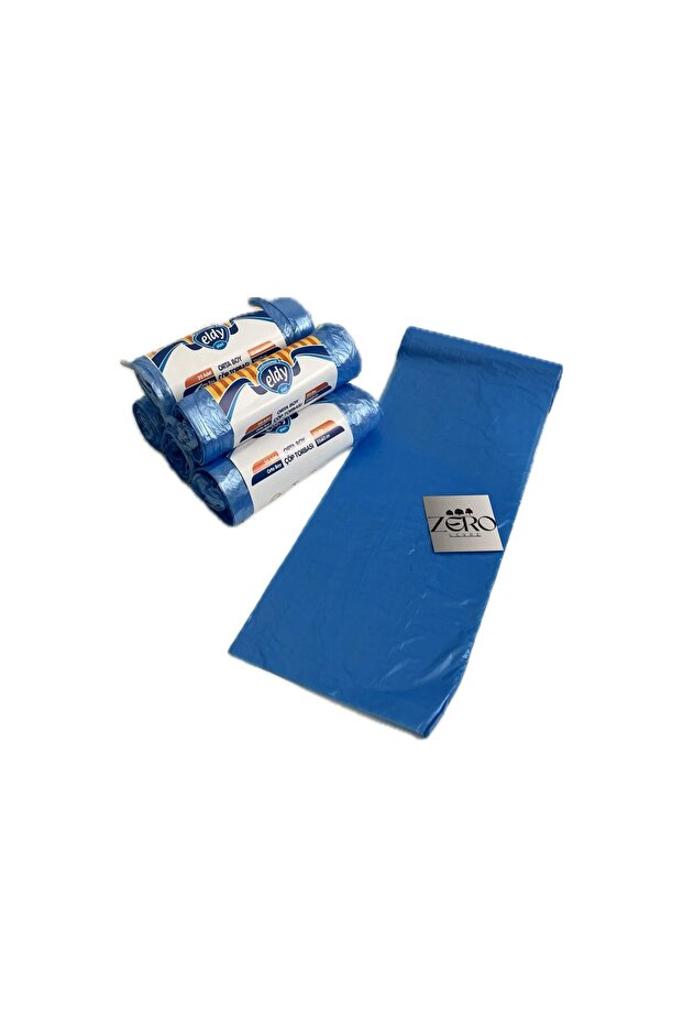 Mavi Orta Boy Çöp Poşeti 55x60 cm – 5 Rulo / 100 Adet - 1