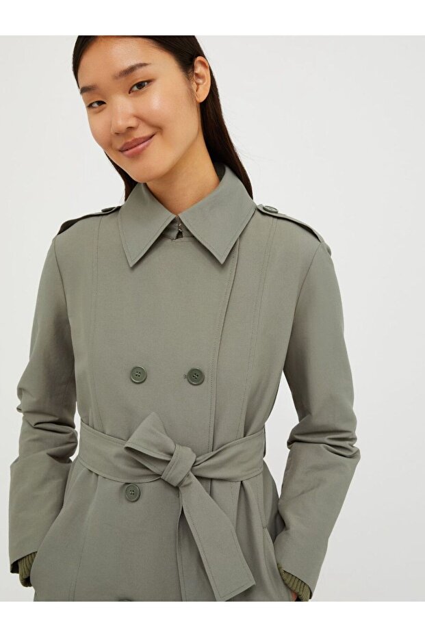 MİDİ BOY KEMERLİ TRENÇKOT - 3