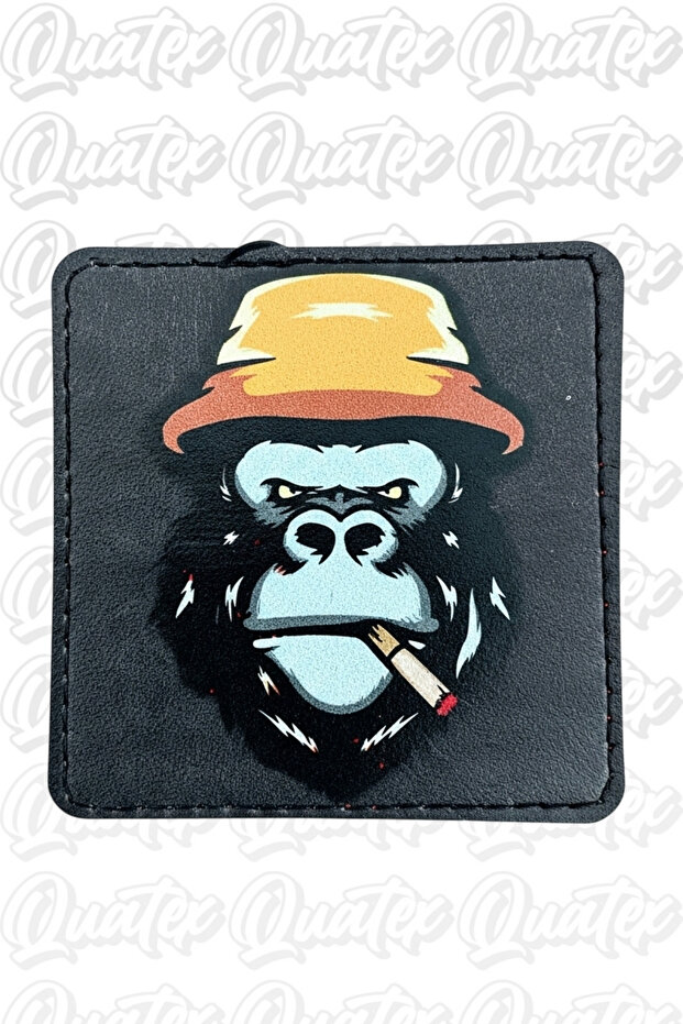 Monkey Designed Velcro Leather Patch - 1