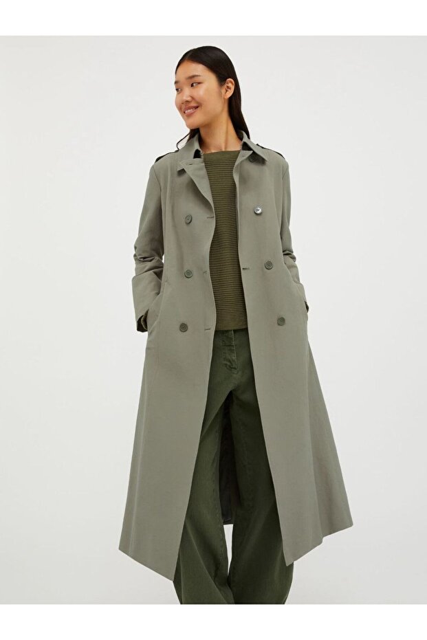 MİDİ BOY KEMERLİ TRENÇKOT - 1