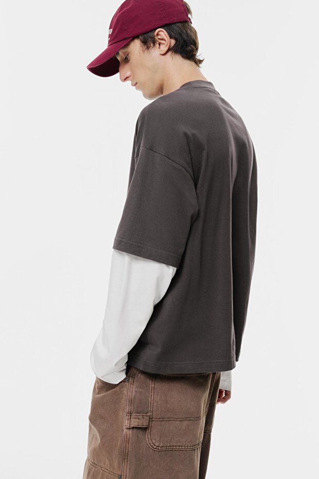 Çift katlı uzun kollu tişört - 3
