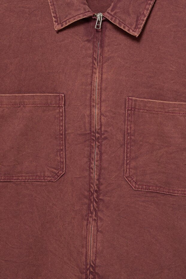 Fermuarlı Cepli Gömlek - 8