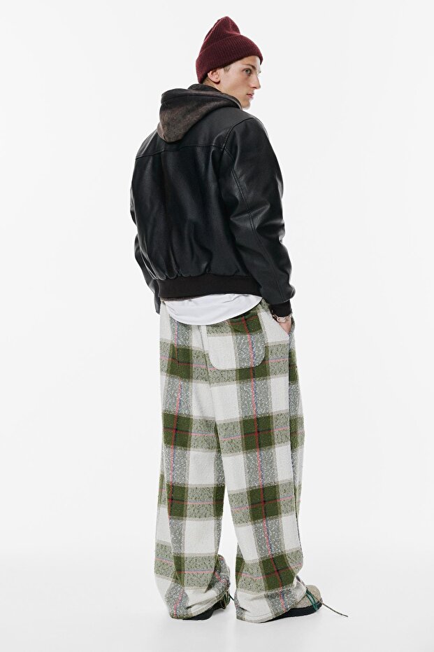 Suni Deri Bomber Ceket - 5