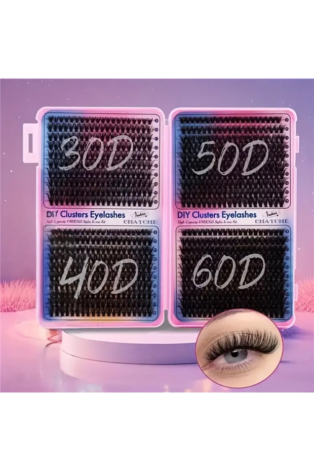 800 Adet Kendin Yap Kirpik Seti Ultra Yumuşak Kalın ve Doğal Görünüm 30D 40D 50D 60D - 8