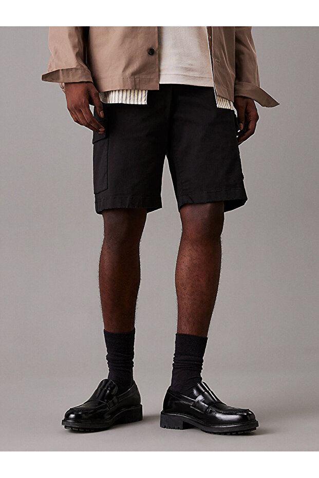 Erkek Modern Twill Cargo Şort - 1
