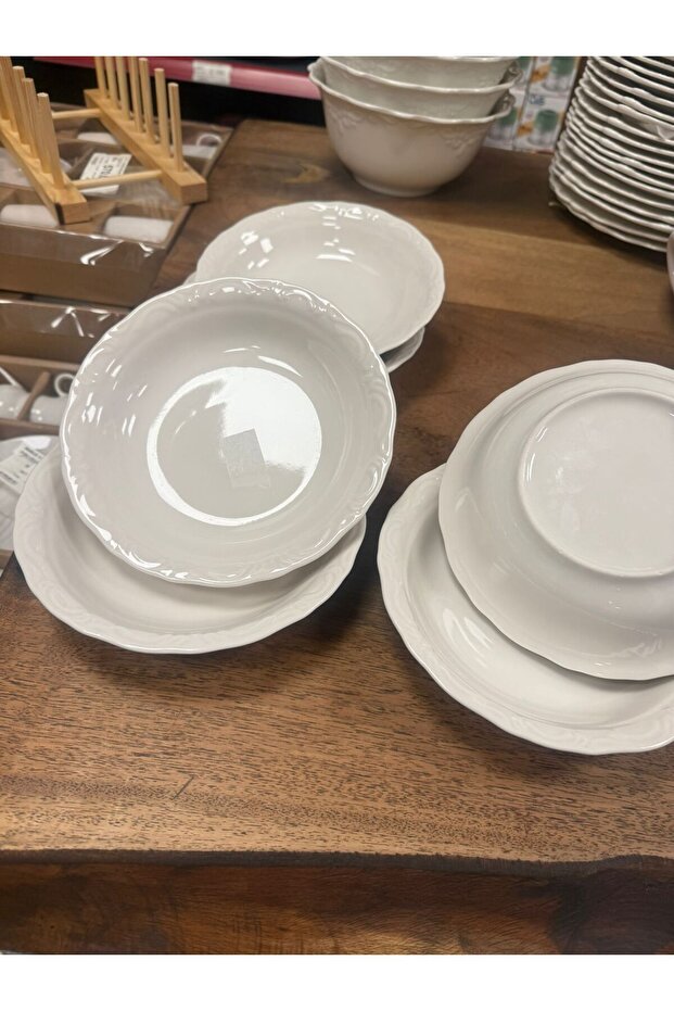 12 ADET PAPATYA ÇUKUR 17 CM TABAK - 2