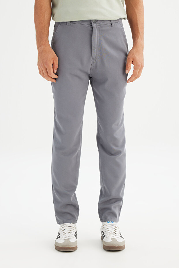 Erkek LM0400001 Örme Chino Pantolon / Gray STD - 2