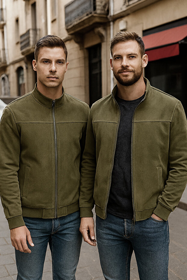 Süet mevsimlik mont - 7