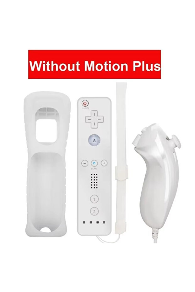 مجموعة بيضاء من TECTINTER لجهاز تحكم عن بعد لاسلكي 2 في 1 لجهاز Nintendo Wii/Wii U بدون حركة - 1