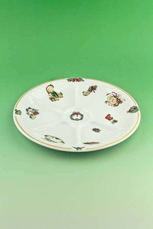 Toys Large Compartmented Porcelain Serving/Breakfast Plate
