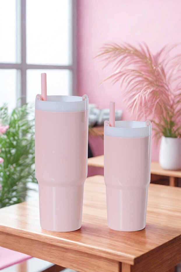 2'li Set Renkli Suluk, 500Ml. Ve 800Ml. - 2