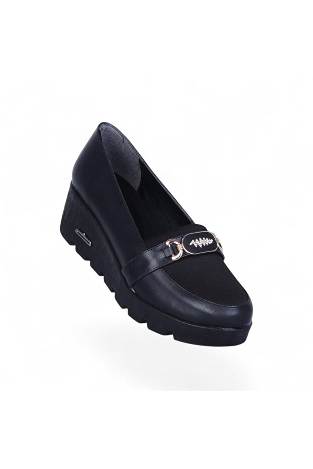 Esrc-608 Black Women's 7cm Heeled Shoes