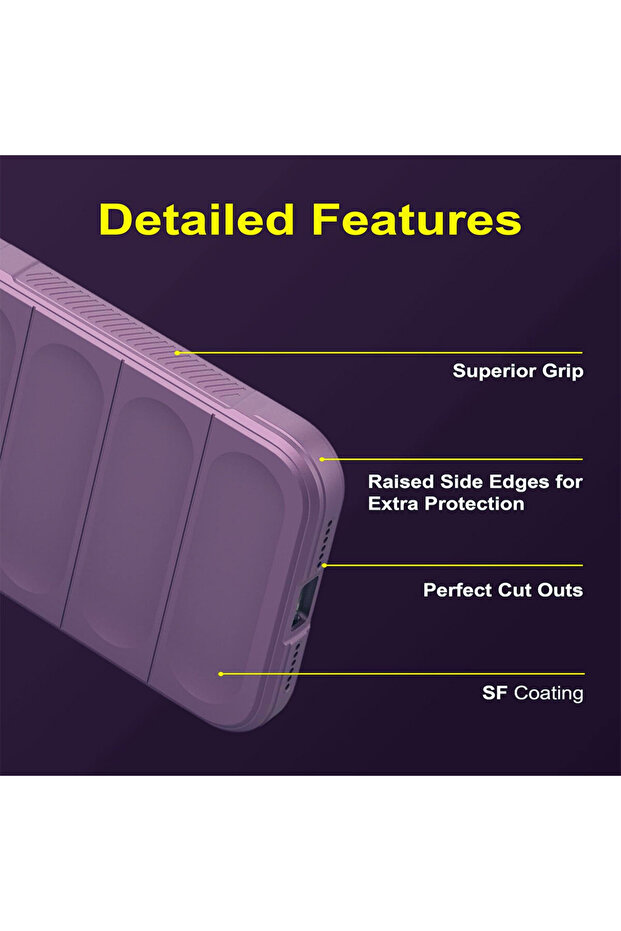 Buffer Case with Microfiber for OnePlus 13, Flexible TPU, Purple - 5