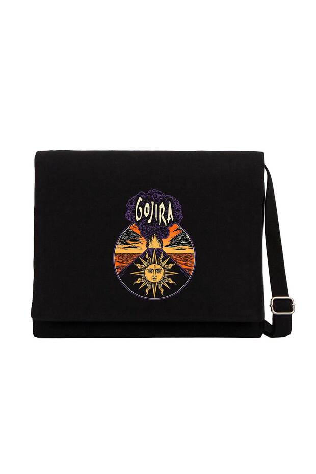 Gojira Design Black Canvas Messenger Bag