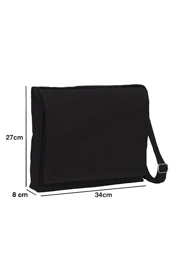 Mine-craft Elements Siyah Kanvas Postacı Çantası - 2