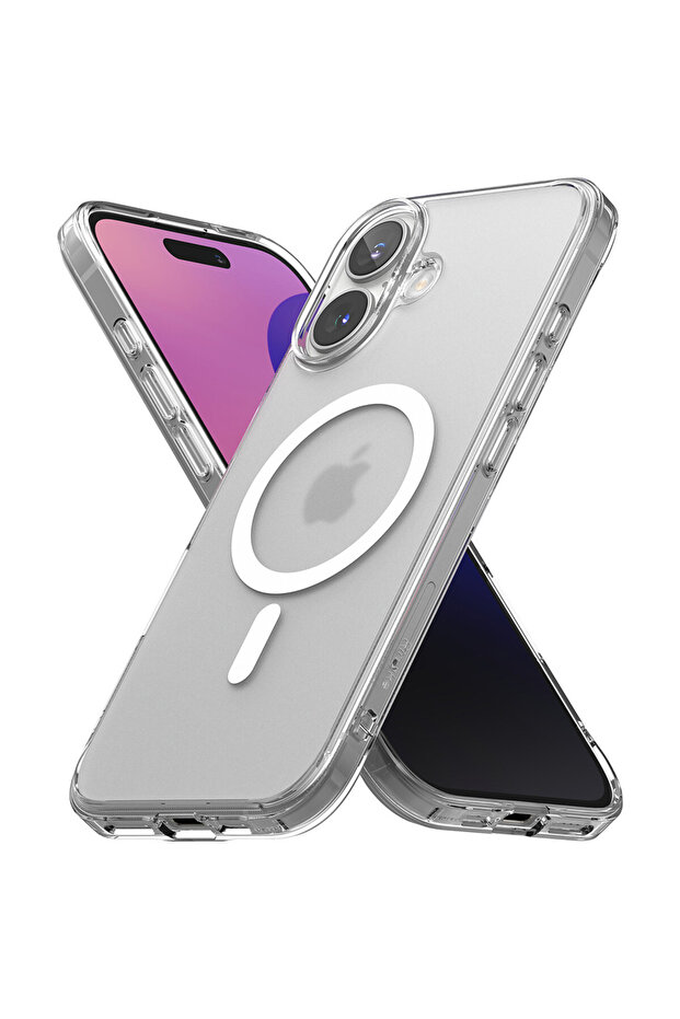 Subtle Matte Magnetic Case for Apple iPhone 16, Transparent - 4