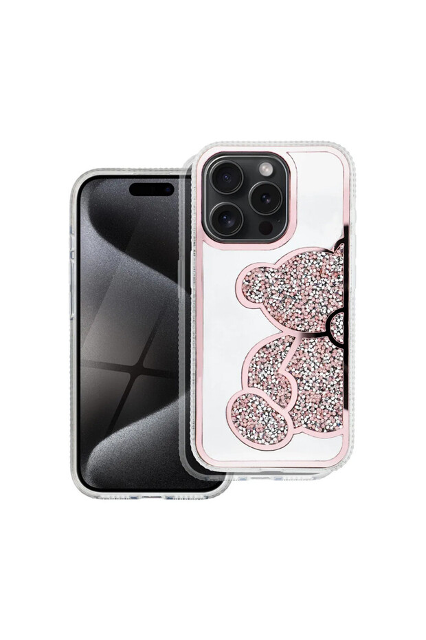 Teddy's Case for Apple iPhone 16, AntiShock, Pink - 1