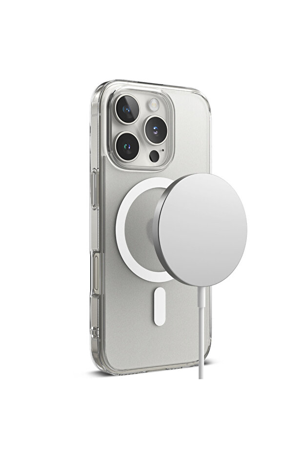 Subtle Matte Magnetic Case for Apple iPhone 16 Pro, Transparent - 2