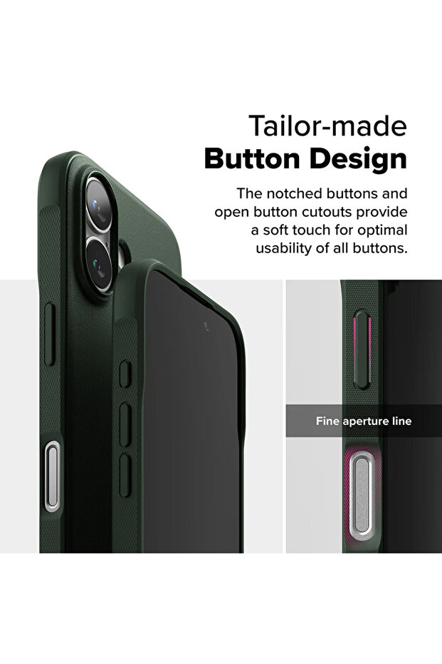 Protective Case for Apple iPhone 16 Plus, Bumper, Wireless Charging, Dark Green - 2