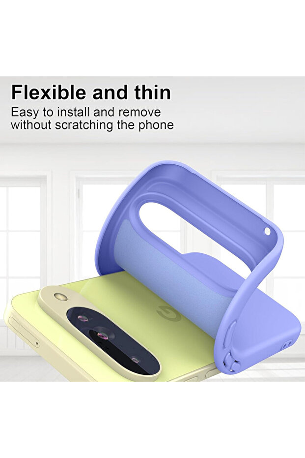 Smooth Silicone Microfiber Protective Case for Google Pixel 10, Lavender Purple - 4