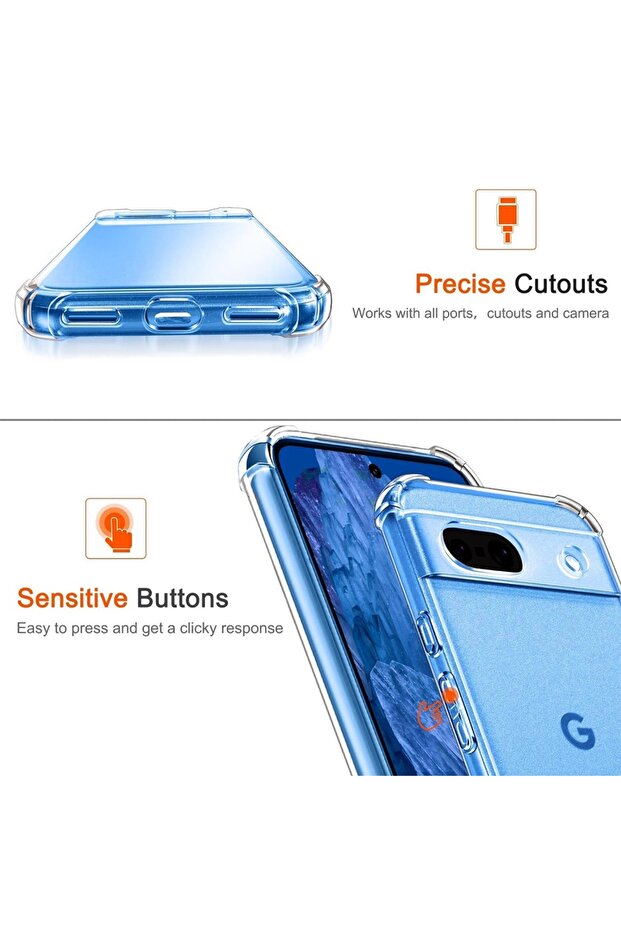 Husa Top-Grade AntiShock pentru Google Pixel 9a, Transparent - 3