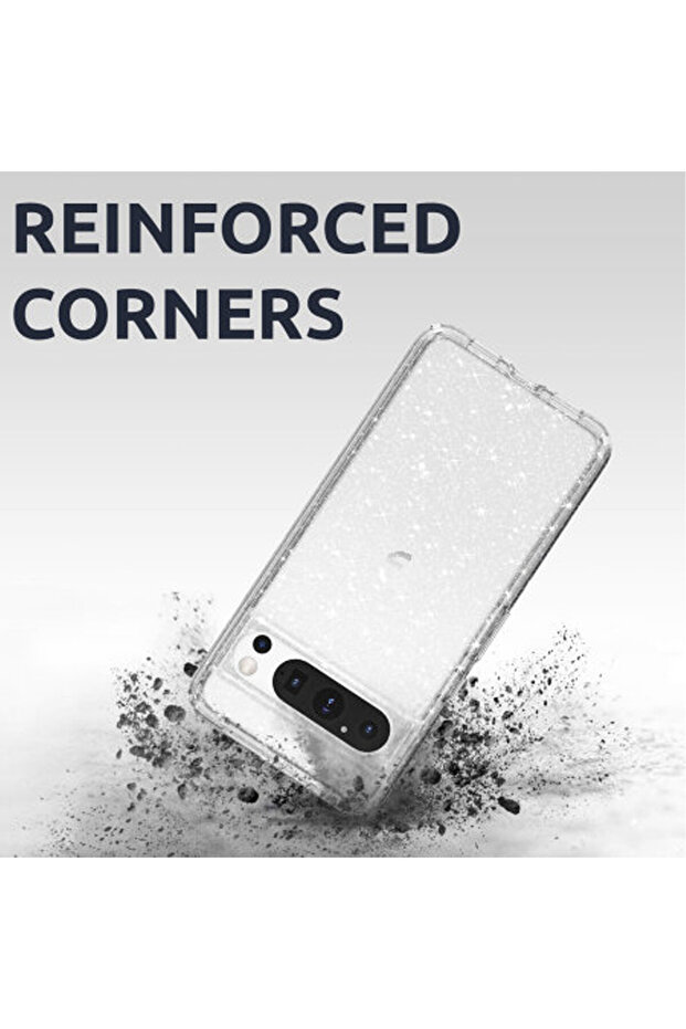 Dazzle TPU Case for Google Pixel 9, Sparkling Design, Transparent - 4