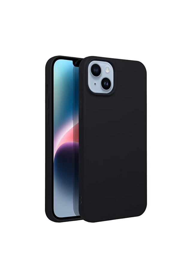 Silicone Case for Apple iPhone 15 Plus, Soft Feeling, Camera Protection, Black - 2