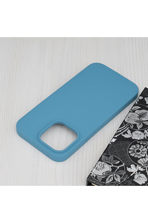 Double Structure Protective Case for iPhone 14 Pro Max, Microfiber, Royal Blue - 4