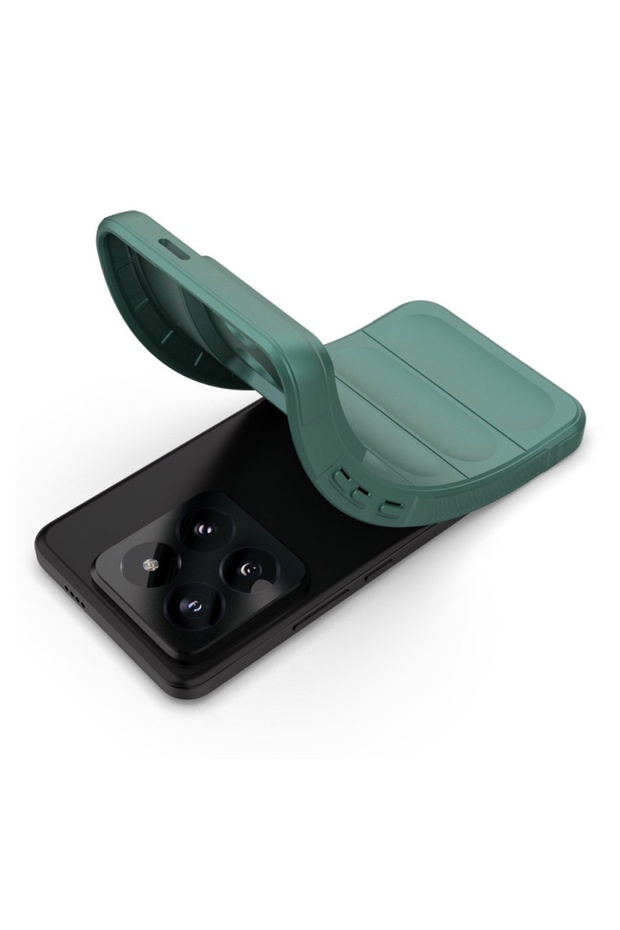 Buffer Case with Microfiber for Xiaomi 15, Flexible TPU, Green - 3