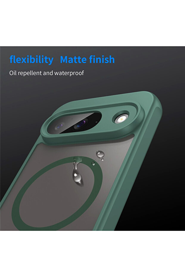 IcyAura Protective Case for Google Pixel 10, Shockproof, MagSafe Function, Green - 3